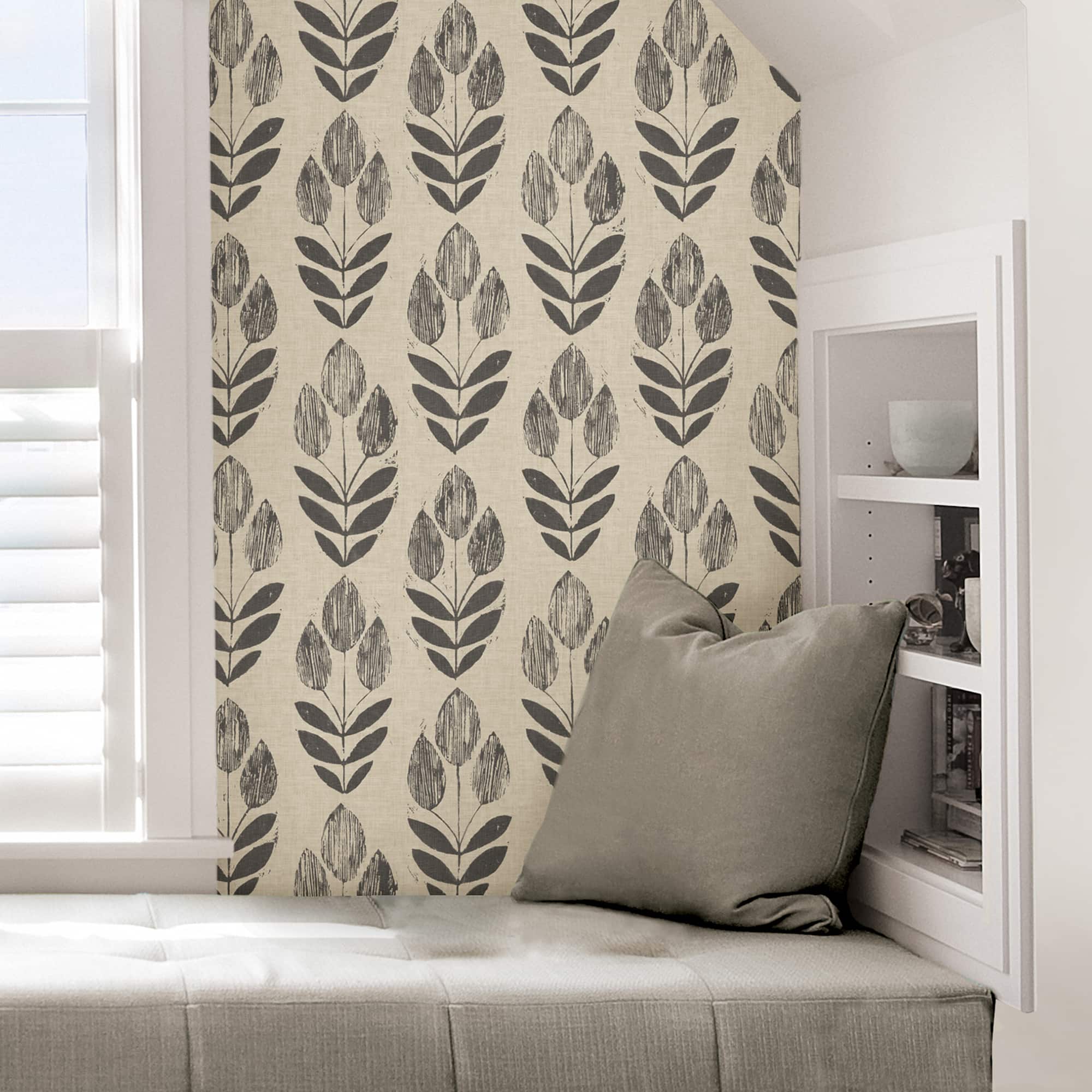 NuWallpaper Folk Tulip Peel & Stick Wallpaper